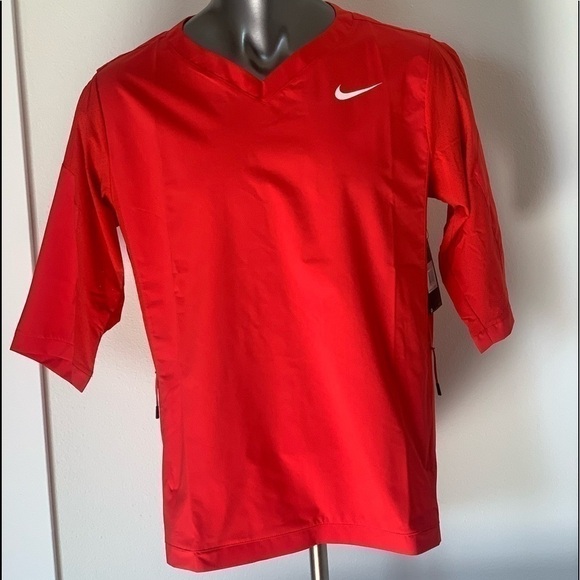 𝅺NIKE Men's‎ Baseball Jacket Lightweight 3/4 sleeve Windbreaker Vented. - Picture 1 of 8